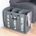 Foldable 3‑Section Laundry Hamper — Large Oxford Cloth with Aluminium Handle