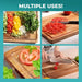 Beech Walnut Wooden Cutting Board - Rectangle Chopping & Butcher Block for Cheese & Meat