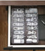 8-Compartment Transparent Acrylic Cable Organiser Box with Dustproof Cover