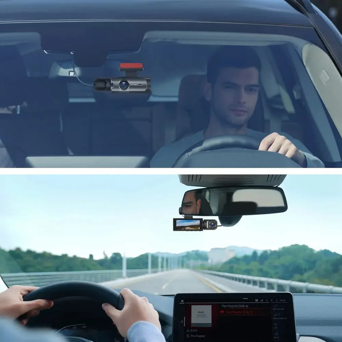 Dual-Lens Car DVR Dash Cam 1080P FHD — Front and Interior Recorder