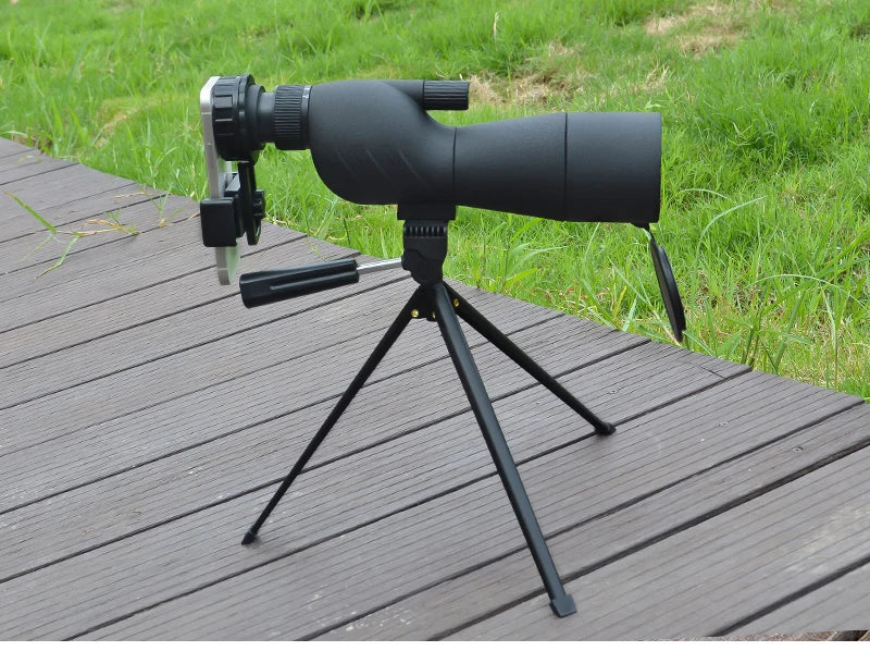 25–75x60 HD Spotting Scope Monocular — Waterproof Zoom for Birdwatching & Camping