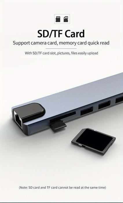 10-in-1 USB-C Hub – 4K@30Hz HDMI-Compatible Docking Station with PD 100W, RJ45 & USB 3.0