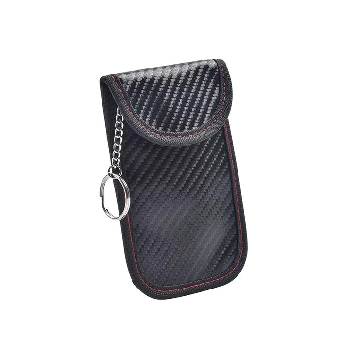 Keyless Car Key Faraday Pouch — RFID Signal Blocking Fob Case (Carbon Fibre)