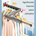Foldaway Wall-mounted Clothes Dryer — White Aluminium Alloy, Retractable