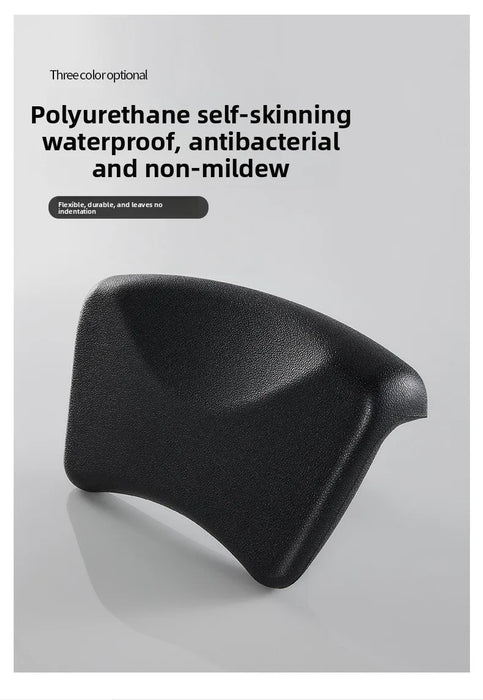 Spa Neck Bath Pillow with Suction Cups — Waterproof Polyurethane Headrest