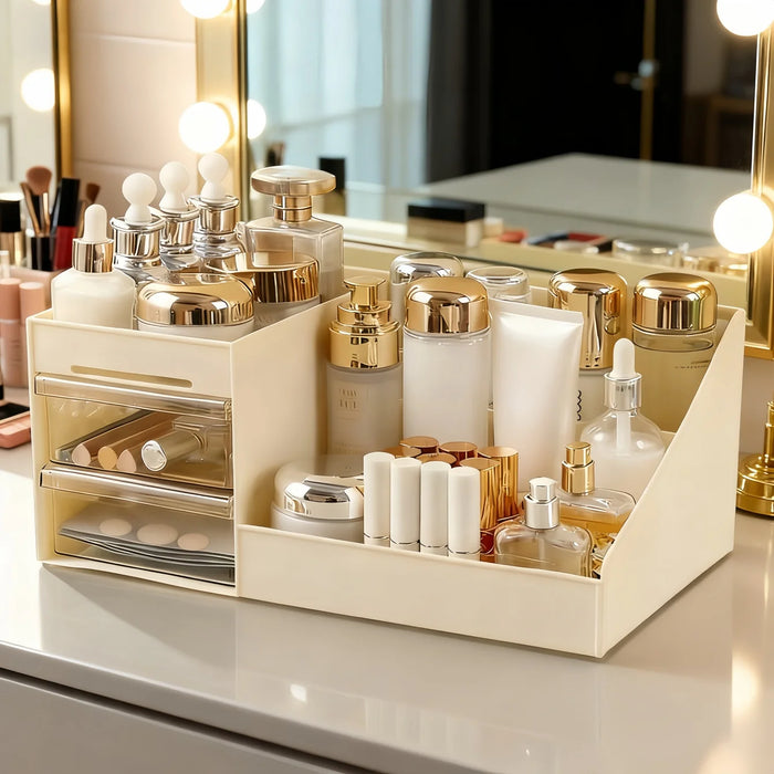 Makeup Organiser with Drawers — Cosmetic Storage for Dresser, Vanity & Bathroom Countertop