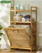 3/4-Tier Bamboo Laundry Hamper & Bathroom Rack with Pull-Out Shelves