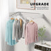 80cm Wall-Mounted Foldable Laundry Rack — 5-Rod White Stainless Steel