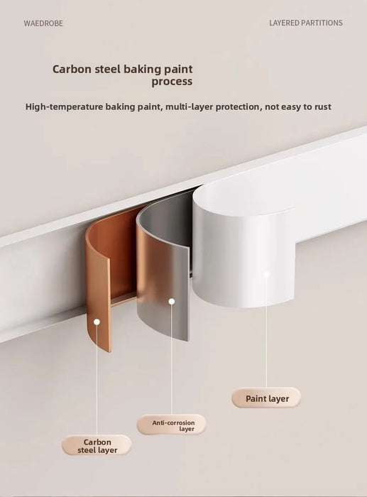 Adjustable Wardrobe Layered Shelves — Retractable Storage Rack for Closet, Cabinet and Shoe Organisation