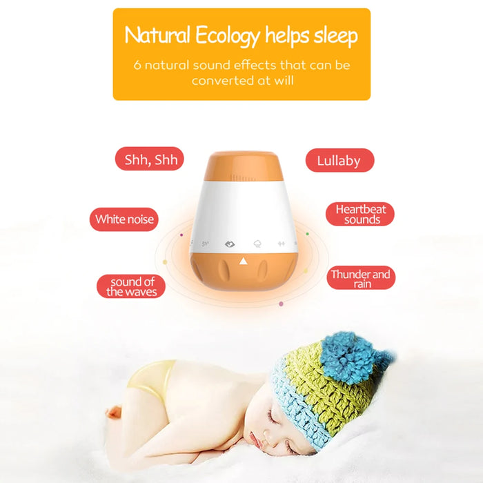 White Noise Sleep Machine for Babies — Voice‑Activated, Rechargeable