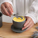 Ceramic Butter Cup with Lid — 350ml Sealed Butter Storage, Blue/Pink/White/Grey