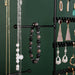 Multifunctional Metal Jewellery Display Rack with Detachable Wooden Base