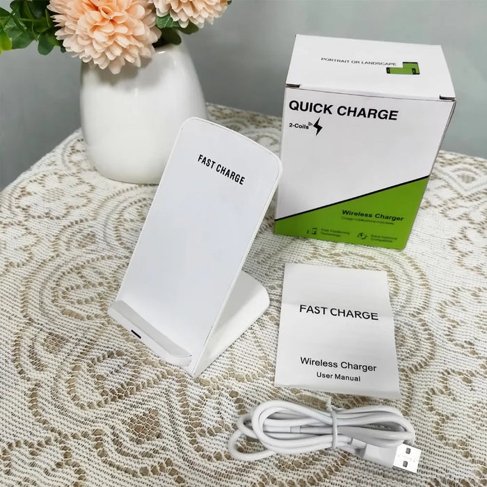 Fast Wireless Charging Stand — 30W Qi Charger for iPhone 12–17 Pro Max, Samsung S21–S24 & Xiaomi