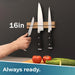 16in Acacia Magnetic Knife Holder — Neodymium Block Magnet