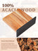 Acacia Wood Magnetic Knife Block with Stainless Steel Base