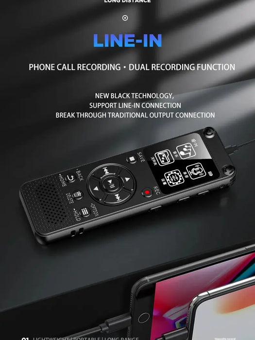 Voice recorder for seniors — voice‑activated, one‑touch recording and playback