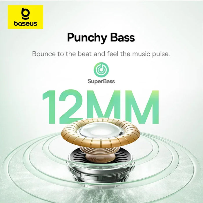 Baseus E Series – ANC True Wireless Earbuds, 12mm SuperBass, Bluetooth 6.0