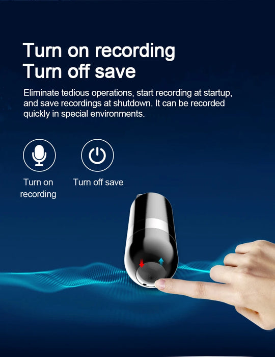 Mini Voice-Activated Digital Recorder – WAV Dictaphone, Keychain Size