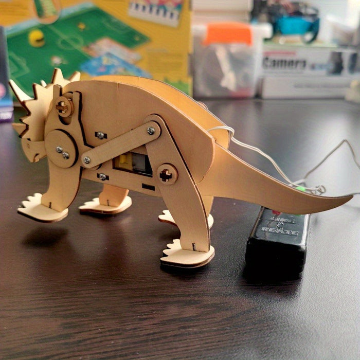 Wooden Dinosaur STEM Model Kit – choose 1 or 4 pcs (T‑Rex, Triceratops, Pterosaur, Brachiosaurus)