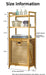 3/4-Tier Bamboo Laundry Hamper & Bathroom Rack with Pull-Out Shelves