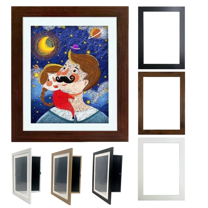 Kids' Interactive Art Frame — Removable A4 Display for Paintings & Photos