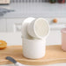 Ceramic Butter Cup with Lid — 350ml Sealed Butter Storage, Blue/Pink/White/Grey