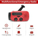 Multifunction Emergency Radio – Hand‑Crank, Solar & USB, AM/FM/Weather, 2000mAh Power Bank, Torch