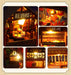 Retro Street-Food Book Nook DIY Wooden Miniature Kit — Shelf Insert