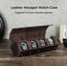 Vintage Genuine Leather Watch Roll Travel Case — 1/2/3/4/6/8 Slot Organiser