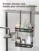 QH Dual-Tier Shower Caddy — Metal & Plastic Bathroom Shelf (Wall or Over-Door)