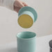 Ceramic Butter Cup with Lid — 350ml Sealed Butter Storage, Blue/Pink/White/Grey
