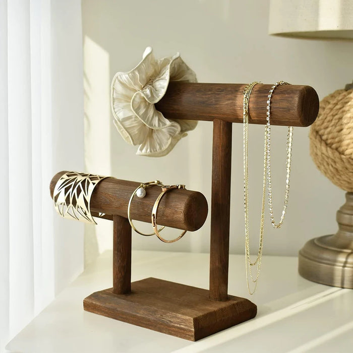 Wooden Watch Holder Stand – Jewellery Display Tower for Watches, Bracelets & Necklaces