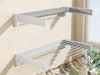 Folding Telescopic Wall-Mounted Towel & Clothes Rack — PVC, Extendable (White/Silver)