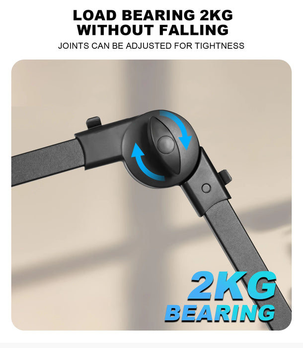 360° Microphone Boom Arm — Adjustable Desktop Mic Stand (Black)