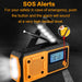 4000mAh Emergency Solar Radio with Hand Crank — AM/FM Weather Radio, LED Reading Light & Phone Charger