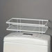 Non-Perforated Single-Tier Bathroom Storage Rack — Compact Toilet Shelf (White/Black)