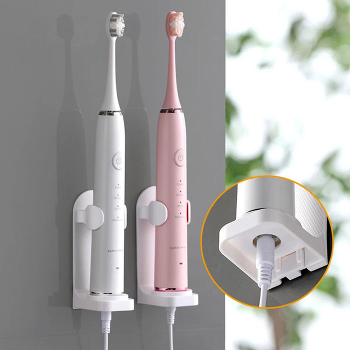 Adjustable Electric Toothbrush Holder – Silicone Non‑Slip Wall Mount (Fits 18–35mm)