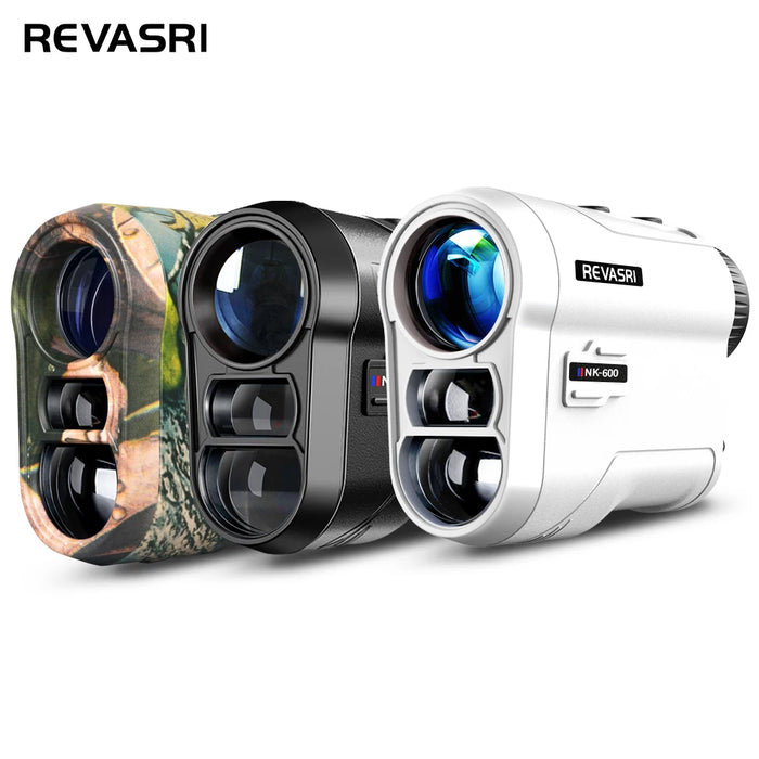 REVASRI Laser Rangefinder — 6x Magnification, Flag‑Lock & Slope, USB‑C Rechargeable (600m / 1000m models)