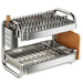 2- or 3-Tier Stainless Steel Dish Rack — Deep Plate & Bowl Drainer