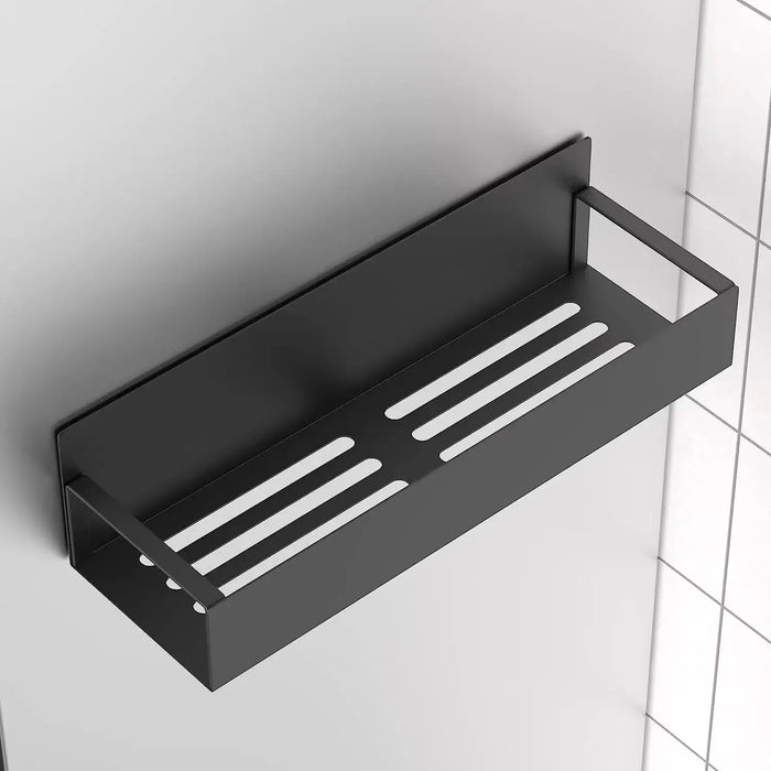 Magnetic Fridge Side Shelf Organiser for Spices — Black (2 pack)