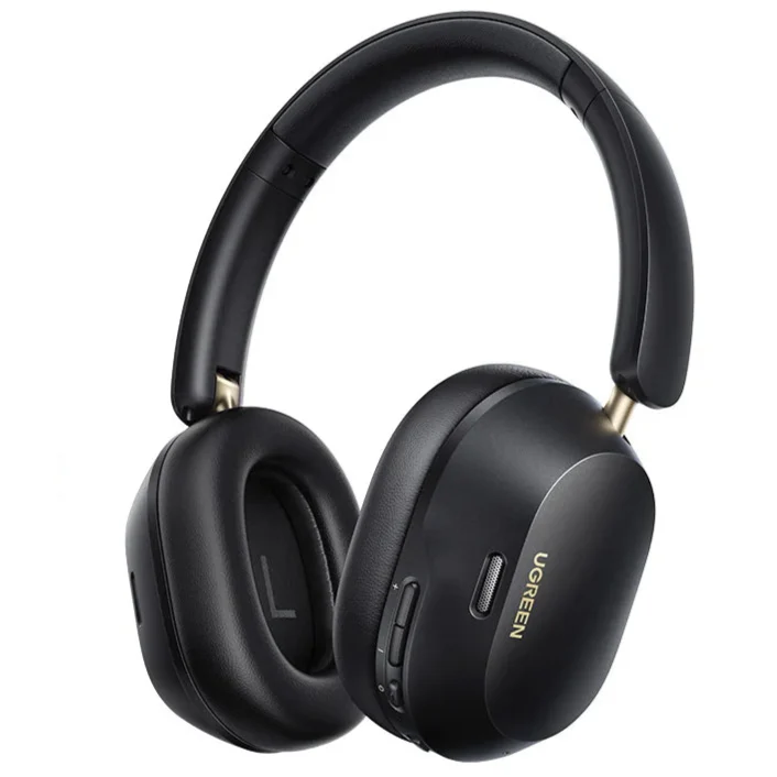 Auriculares Bluetooth Inalámbricos con Cancelación de Ruido UGREEN MAX5C - Cancelación Activa de Ruido Híbrida de 43dB, Hi-Res LDAC, Auriculares con Audio Espacial de 75H - Ideal para una Experiencia de Audio Sin Ruido y de Larga Duración.