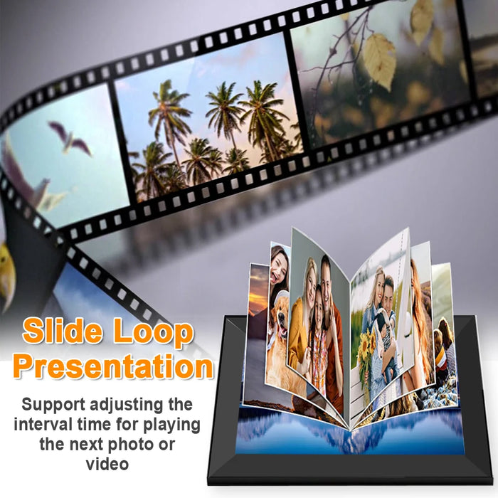 10.1in Wi‑Fi Digital Photo Frame — 1280×800 IPS Touchscreen, 16GB, Auto‑rotate