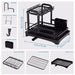 2-Tier Wrought Iron Dish Drainer with 360° Drainage & Drainboard