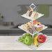 3-Tier White Cupcake & Cake Stand – Plastic Dessert Display Tower