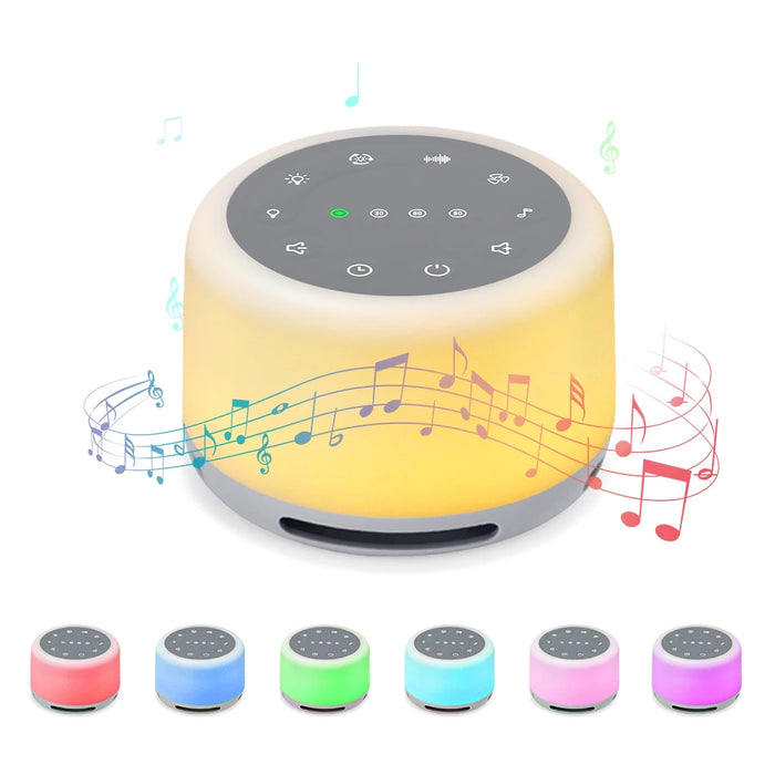 7‑Colour Night Light & 24‑Sound Sleep Machine — Rechargeable White Noise Speaker