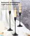3-Piece European-Style Metal Candlestick Set – Wedding & Table Holders