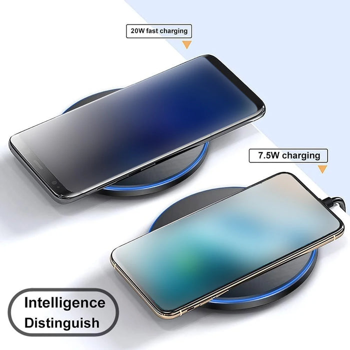 Portable 30W Wireless Charging Pad — Fast Qi Station for iPhone 16/15/14/13/12 (Pro Max, Mini), Samsung & Xiaomi