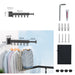 Retractable Wall-Mounted Folding Clothes Hanger — Aluminium, Indoor & Outdoor