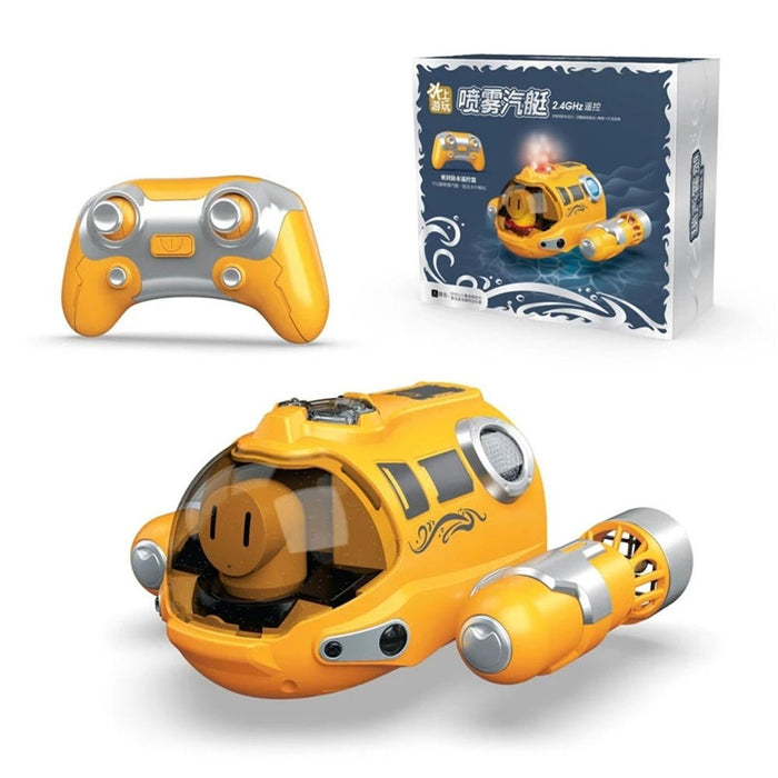 Mini RC Speedboat - 2.4G Submarine with Spray Light & Waterproof Rechargeable Features - Ideal Electric Remote Control Water Toy Gift for Children - Shopsta EU