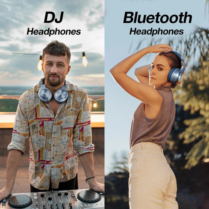 Oneodio Upgrade A70 Wireless Bluetooth Headphones Over Ear Hi-Res Audio Type C Bluetooth Headset With Microphone 72H Blue - Shopsta EU